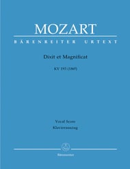 Dixit et Magnificat, K. 193 SATB Vocal Score cover Thumbnail